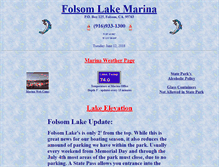 Tablet Screenshot of folsomlakemarina.com